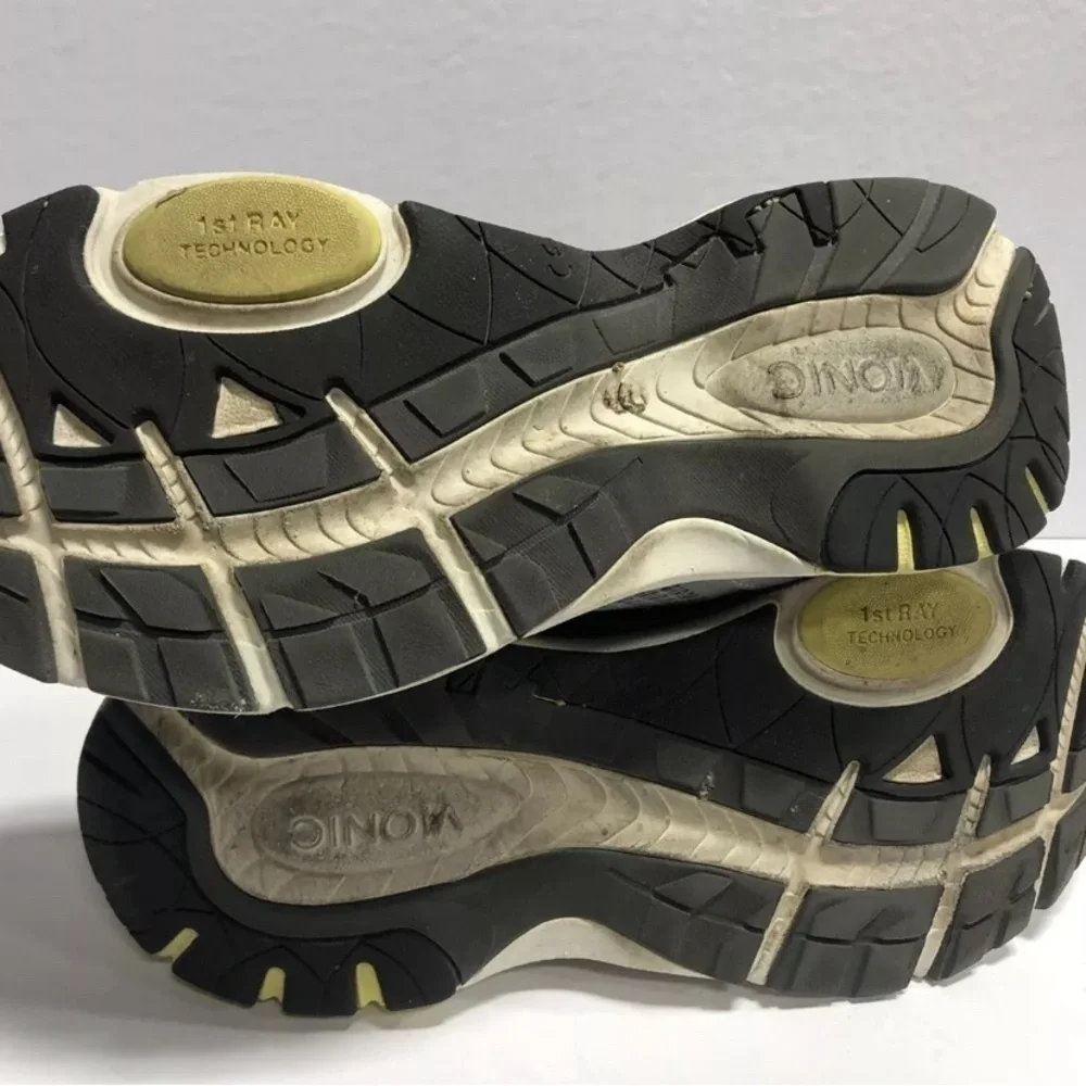 Vionic, Women’s Satima Grey/Yellow Athletic Running Shoes, Size 9M